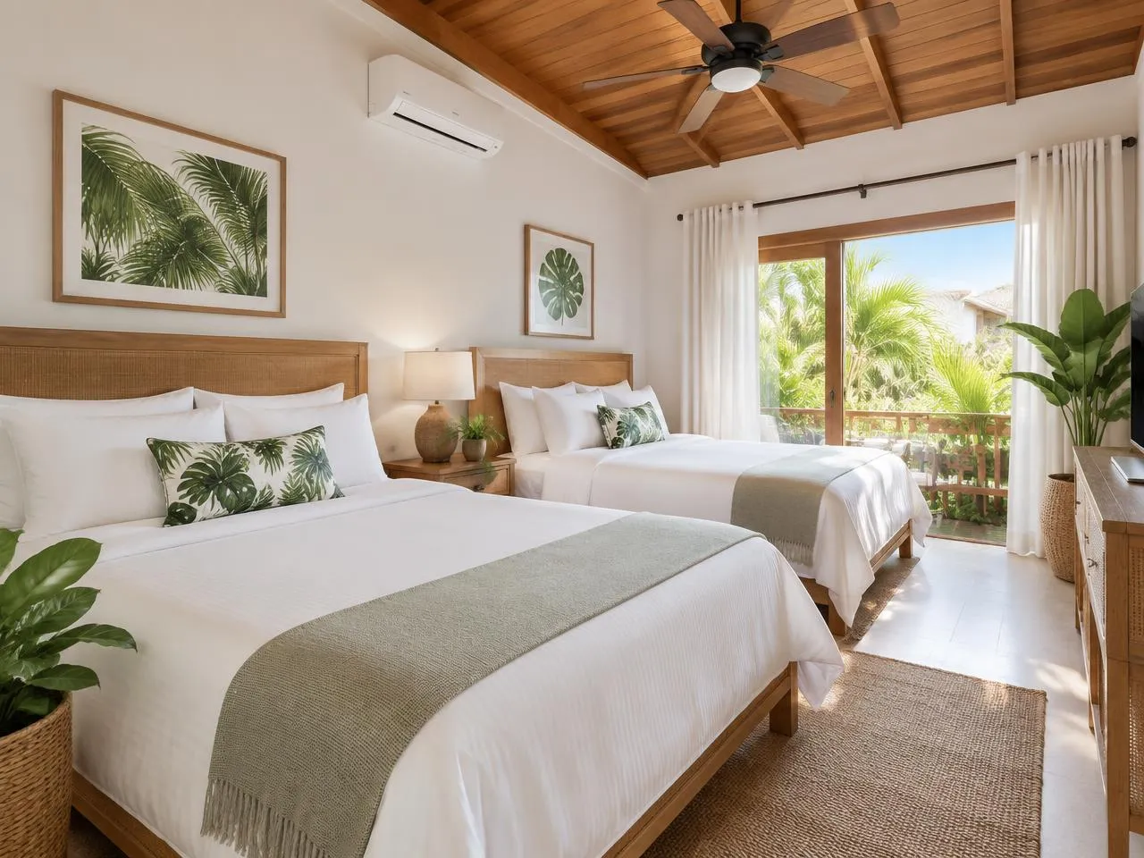 Habitación fresca con aire acondicionado