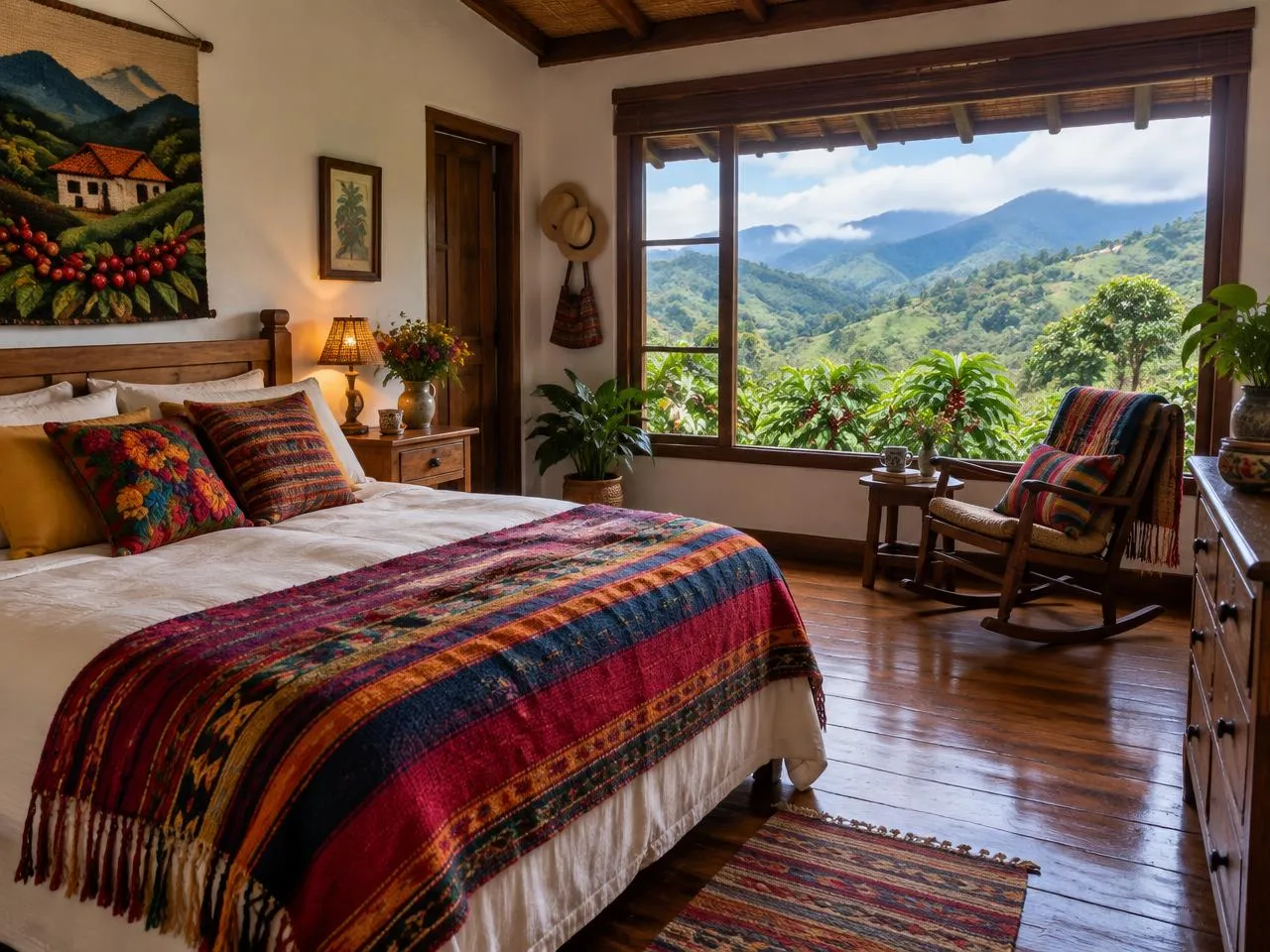 Habitación con vista al paisaje cafetero