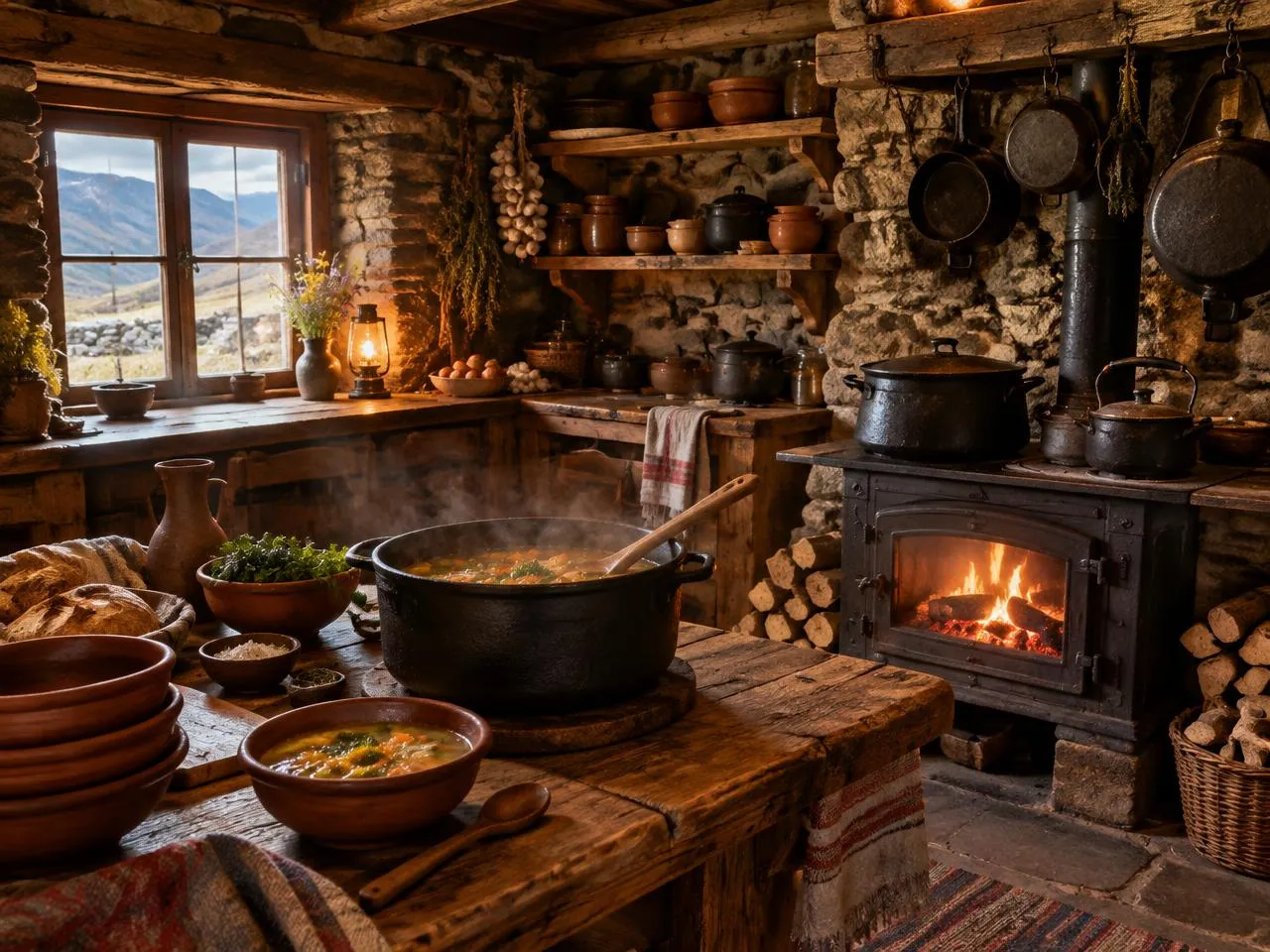 Cocina rústica del Refugio