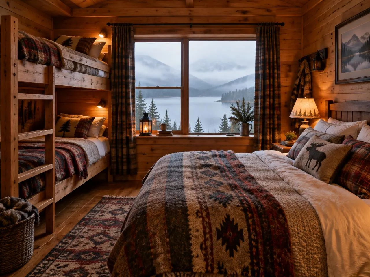 Habitación cálida con cobijas